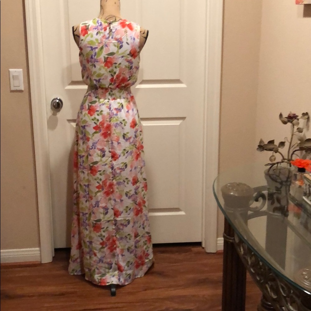 White floral print maxi Dress - Picture 4 of 5